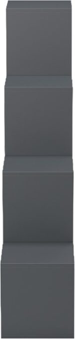 Βιβλιοθήκη Scala pakoworld ανθρακί 129.5x29x129.5εκ - Image 4