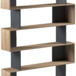 Βιβλιοθήκη Tetri pakoworld sonoma-ανθρακί 121.8x25.4x158.8εκ