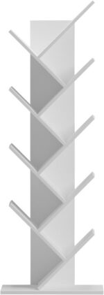 Βιβλιοθήκη Fyllo pakoworld λευκό 50x25x141.5εκ - Image 2