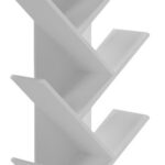 Βιβλιοθήκη Fyllo pakoworld λευκό 50x25x141.5εκ