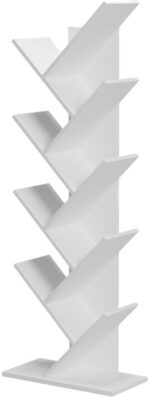 Βιβλιοθήκη Fyllo pakoworld λευκό 50x25x141.5εκ - Image 3