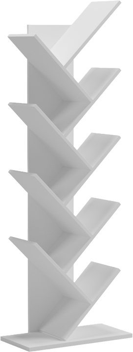 230-000153 Βιβλιοθήκη Fyllo pakoworld λευκό 50x25x141.5εκ - Image 1