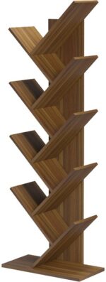 Βιβλιοθήκη Fyllo pakoworld καρυδί 50x25x141.5εκ - Image 3