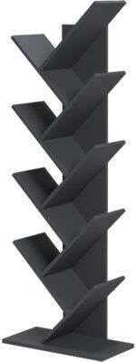 Βιβλιοθήκη Fyllo pakoworld ανθρακί 50x25x141.5εκ - Image 3