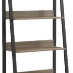 Βιβλιοθήκη-Ραφιέρα Alfa pakoworld sonoma-μαύρο μέταλλο 75x36x185εκ