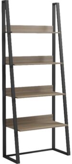 Βιβλιοθήκη-Ραφιέρα Alfa pakoworld sonoma-μαύρο μέταλλο 75x36x185εκ