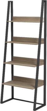 Βιβλιοθήκη-Ραφιέρα Alfa pakoworld sonoma-μαύρο μέταλλο 75x36x185εκ - Image 3