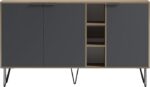 Μπουφές Balain pakoworld sonoma-ανθρακί 142x35.5x83εκ - Image 4