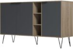 Μπουφές Balain pakoworld sonoma-ανθρακί 142x35.5x83εκ - Image 5