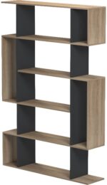 Βιβλιοθήκη Mito pakoworld sonoma-ανθρακί 108.5x25x161εκ - Image 3