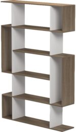 Βιβλιοθήκη Mito pakoworld sonoma - λευκό 108.5x25x161εκ - Image 3