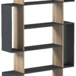 Βιβλιοθήκη Mito pakoworld ανθρακί - sonoma 108.5x25x161εκ