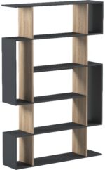 Βιβλιοθήκη Mito pakoworld ανθρακί - sonoma 108.5x25x161εκ