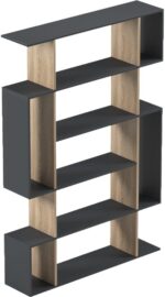 Βιβλιοθήκη Mito pakoworld ανθρακί - sonoma 108.5x25x161εκ - Image 4