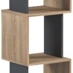 Βιβλιοθήκη Cubik pakoworld sonoma- ανθρακί 35x30x161εκ