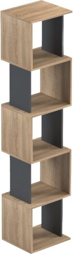 Βιβλιοθήκη Cubik pakoworld sonoma- ανθρακί 35x30x161εκ - Image 4