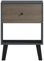 Κομοδίνο Tuscany pakoworld sonoma-ανθρακί 40x40x55εκ - Image 3