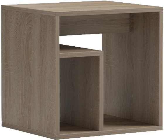 230-000181 Βοηθητικό τραπέζι Doublo pakoworld sonoma 40x35x40εκ - Image 1