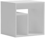 Βοηθητικό τραπέζι Doublo pakoworld λευκό 40x35x40εκ
