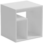 Βοηθητικό τραπέζι Doublo pakoworld λευκό 40x35x40εκ - Image 3