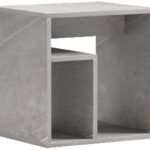 Βοηθητικό τραπέζι Doublo pakoworld γκρι μπεζ μαρμαρου 40x35x40εκ