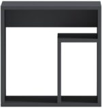 Βοηθητικό τραπέζι Doublo pakoworld ανθρακί 40x35x40εκ - Image 2