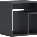 Βοηθητικό τραπέζι Doublo pakoworld ανθρακί 40x35x40εκ