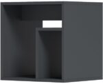 Βοηθητικό τραπέζι Doublo pakoworld ανθρακί 40x35x40εκ - Image 3