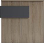 Γραφείο reception Optima pakoworld με led sonoma-ανθρακί 110x40x110εκ - Image 5