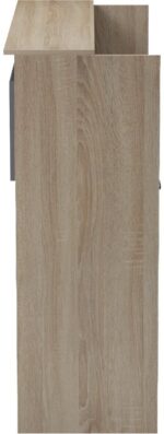 Γραφείο reception Optima pakoworld με led sonoma-ανθρακί 110x40x110εκ - Image 6