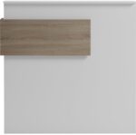 Γραφείο reception Optima pakoworld με led λευκό-sonoma 110x40x110εκ - Image 5