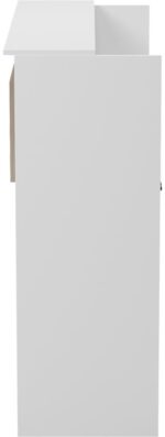 Γραφείο reception Optima pakoworld με led λευκό-sonoma 110x40x110εκ - Image 6