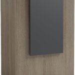 Γραφείο reception Zowel pakoworld με led sonoma-ανθρακί 90x40x110εκ