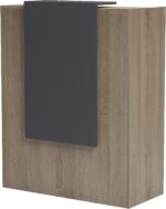 Γραφείο reception Zowel pakoworld με led sonoma-ανθρακί 90x40x110εκ - Image 4