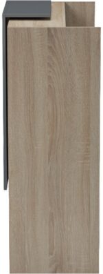 Γραφείο reception Zowel pakoworld με led sonoma-ανθρακί 90x40x110εκ - Image 6