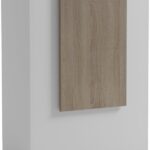 Γραφείο reception Zowel pakoworld με led λευκό - sonoma 90x40x110εκ