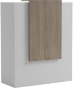 Γραφείο reception Zowel pakoworld με led λευκό - sonoma 90x40x110εκ