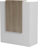 Γραφείο reception Zowel pakoworld με led λευκό - sonoma 90x40x110εκ - Image 4