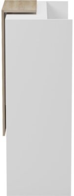 Γραφείο reception Zowel pakoworld με led λευκό - sonoma 90x40x110εκ - Image 6