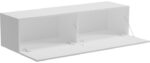 Έπιπλο τηλεόρασης επιτοίχιο με Led Rival pakoworld λευκό 120x35x30εκ - Image 2