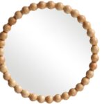 Καθρέπτης Specio pakoworld ξύλο σε φυσική απόχρωση Φ60x4.5εκ