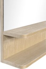 Καθρέπτης με ράφι Mensola pakoworld mdf σε φυσική απόχρωση 45.7x12.7x76.2εκ - Image 4