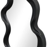 Καθρέπτης Liquid pakoworld pp σε μαύρη απόχρωση 26x2.7x39εκ