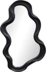 Καθρέπτης Liquid pakoworld pp σε μαύρη απόχρωση 26x2.7x39εκ - Image 3
