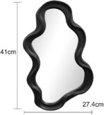 Καθρέπτης Liquid pakoworld pp σε μαύρη απόχρωση 26x2.7x39εκ - Image 5