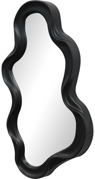 233-000049 Καθρέπτης Liquid pakoworld pp σε μαύρη απόχρωση 26x2.7x39εκ - Image 1