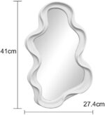 Καθρέπτης Liquid pakoworld pp σε λευκή απόχρωση 26x2.7x39εκ - Image 5