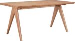 Τραπέζι Winslow pakoworld ξύλο rubberwood σε ανοιχτό καρυδί χρώμα 180x85x75εκ