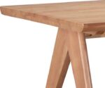 Τραπέζι Winslow pakoworld ξύλο rubberwood σε ανοιχτό καρυδί χρώμα 180x85x75εκ - Image 3