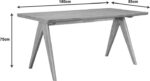 Τραπέζι Winslow pakoworld ξύλο rubberwood σε ανοιχτό καρυδί χρώμα 180x85x75εκ - Image 5